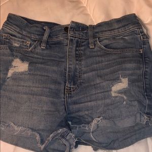 High wasted jean shorts